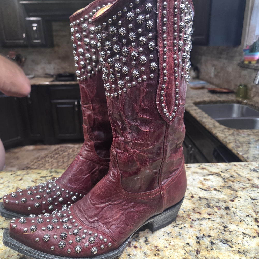 Old Gringo Red Studded Leather Boots